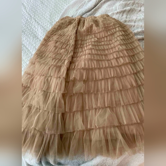 Casual Womens Solid Ball Gown Long Skirt Tulle High Waist Pleated Tutu Skirt - Picture 5 of 6